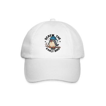 Der frühe Vogel kann mich mal - Baseballkappe - Weiß/Weiß - Vorne