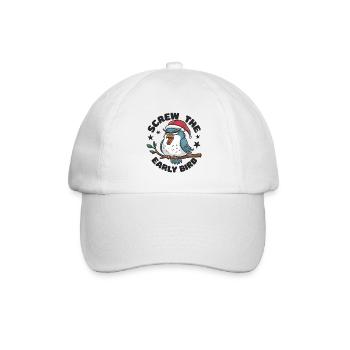 Der frühe Vogel kann mich mal - Baseballkappe - Weiß/Weiß - Vorne