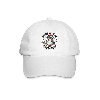 Der frühe Vogel kann mich mal - Baseballkappe - Weiß/Weiß - Vorne