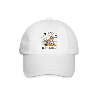 Ich bin im Ruhestand. Mach es selbst! - Baseballkappe - Weiß/Weiß - Vorne