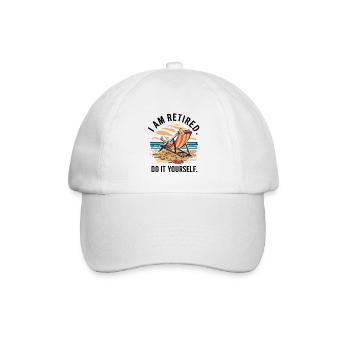 Ich bin im Ruhestand. Mach es selbst! - Baseballkappe - Weiß/Weiß - Vorne