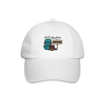 Lass uns abenteuerlich sein. - Baseballkappe - Weiß/Weiß - Vorne