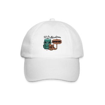 Lass uns abenteuerlich sein. - Baseballkappe - Weiß/Weiß - Vorne
