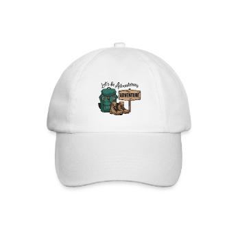 Lass uns abenteuerlich sein. - Baseballkappe - Weiß/Weiß - Vorne