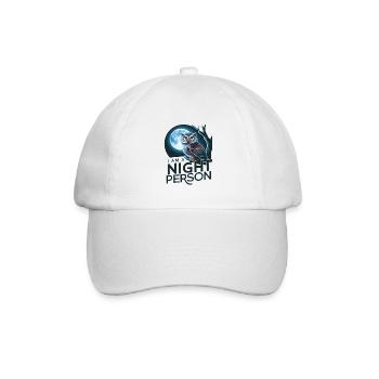 Ich bin ein Nachtmensch. - Baseballkappe - Weiß/Weiß - Vorne