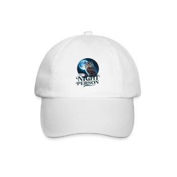 Ich bin ein Nachtmensch. - Baseballkappe - Weiß/Weiß - Vorne