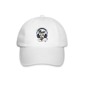Musik ist mein Leben - Baseballkappe - Weiß/Weiß - Vorne