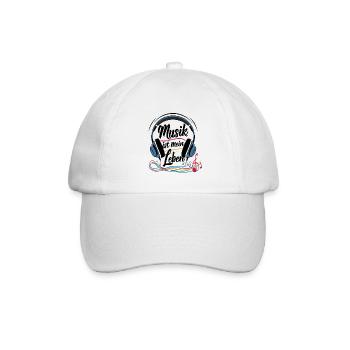 Musik ist mein Leben - Baseballkappe - Weiß/Weiß - Vorne