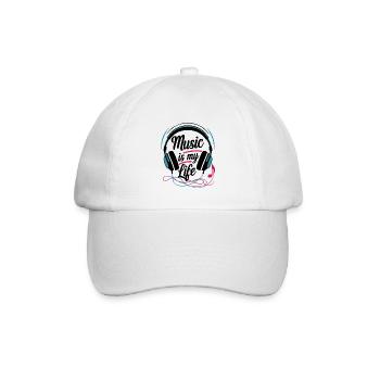 Musik ist mein Leben - Baseballkappe - Weiß/Weiß - Vorne