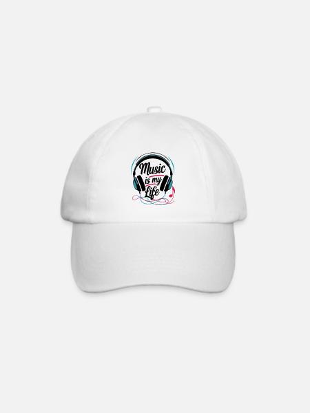 Musik ist mein Leben - Baseballkappe - Weiß/Weiß