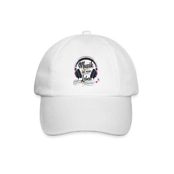 Musik ist mein Leben - Baseballkappe - Weiß/Weiß - Vorne