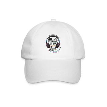Musik ist mein Leben - Baseballkappe - Weiß/Weiß - Vorne