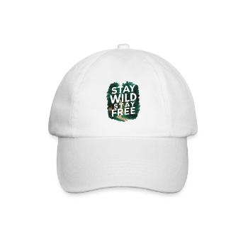 Bleib wild, bleib frei - Baseballkappe - Weiß/Weiß - Vorne