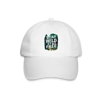 Bleib wild, bleib frei - Baseballkappe - Weiß/Weiß - Vorne