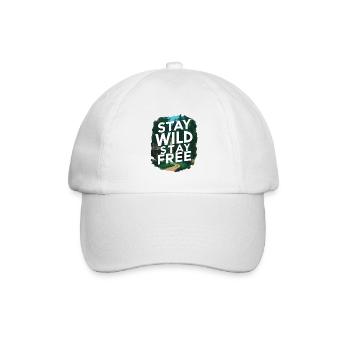 Bleib wild, bleib frei - Baseballkappe - Weiß/Weiß - Vorne