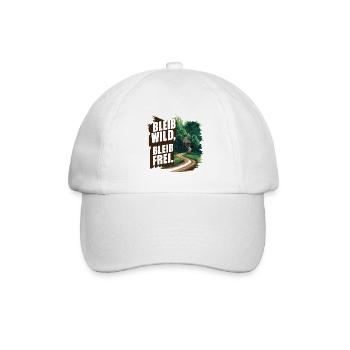 Bleib wild, bleib frei - Baseballkappe - Weiß/Weiß - Vorne