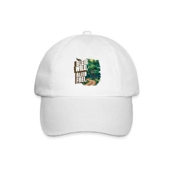 Bleib wild, bleib frei - Baseballkappe - Weiß/Weiß - Vorne