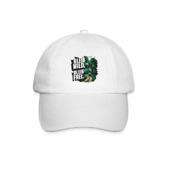 Bleib wild, bleib frei - Baseballkappe - Weiß/Weiß - Vorne