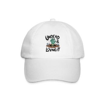Zombie-Hand - Undead & Loving It - Baseballkappe - Weiß/Weiß - Vorne