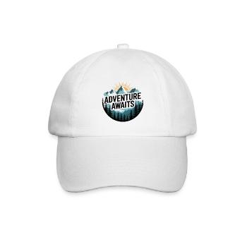 Adventure Awaits – Bergpanorama - Baseballkappe - Weiß/Weiß - Vorne