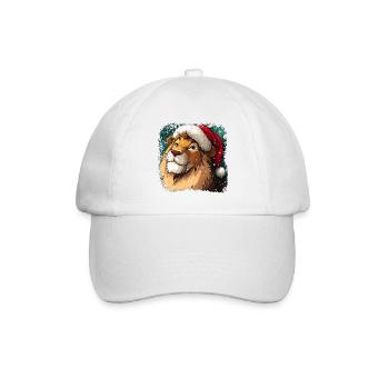 Löwe Weihnachten - Baseballkappe - Weiß/Weiß - Vorne