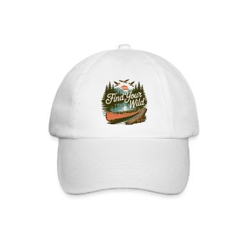 Find Your Wild – Canoe Adventure - Baseballkappe - Weiß/Weiß - Vorne