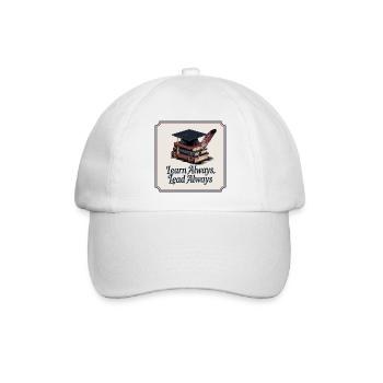 Learn Always, Lead Always - Baseballkappe - Weiß/Weiß - Vorne