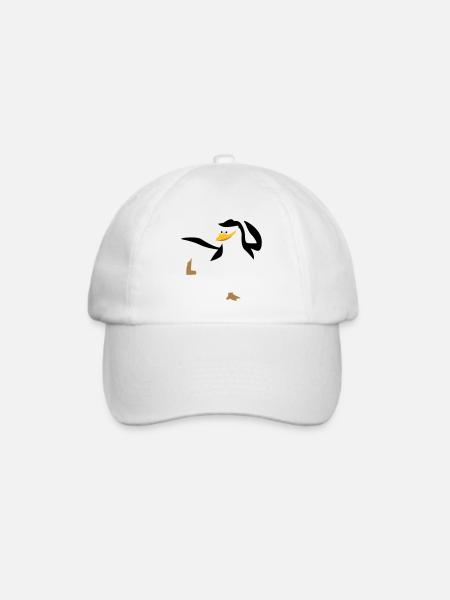 Pinguin macht Karate Sport - Baseballkappe - Weiß/Weiß