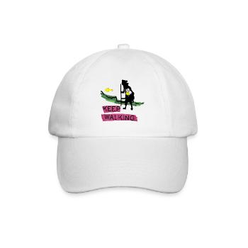 Geh weiter, buen camino - Baseballkappe - Weiß/Weiß - Vorne