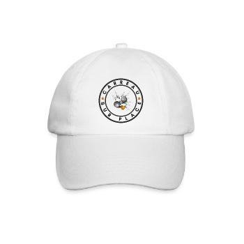 boule logo carreau sur place orange - Baseballkappe - Weiß/Weiß - Vorne