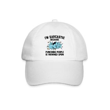 Ich bin sarkastisch - Baseballkappe - Weiß/Weiß - Vorne