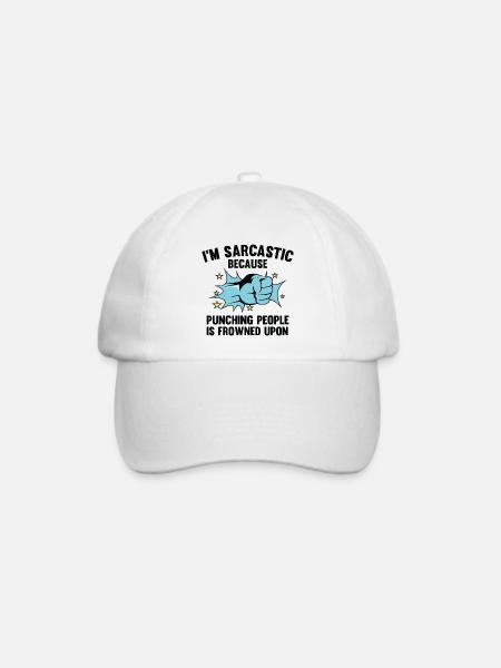Ich bin sarkastisch - Baseballkappe - Weiß/Weiß