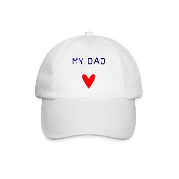 VATERTAG. ALLES GUTE ZUM GEBURTSTAG, PAPA. PAPA. ALLES GUTE ZUM GEBURTSTAG - Baseballkappe - Weiß/Weiß - Vorne