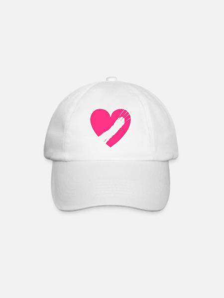 CatLove b - Baseballkappe - Weiß/Weiß