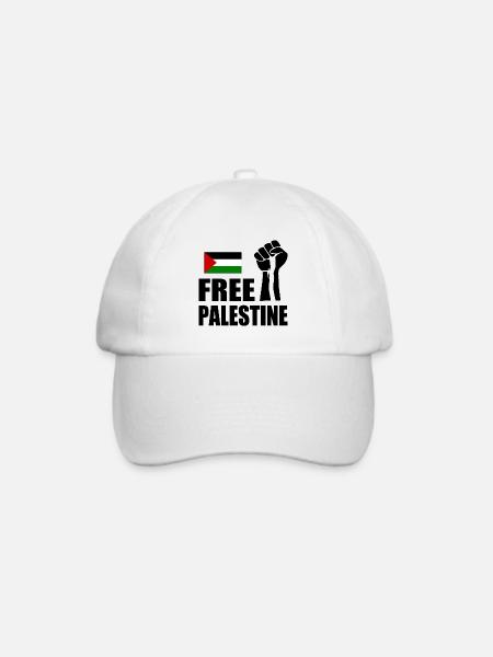 Free palestine - Baseballkappe - Weiß/Weiß