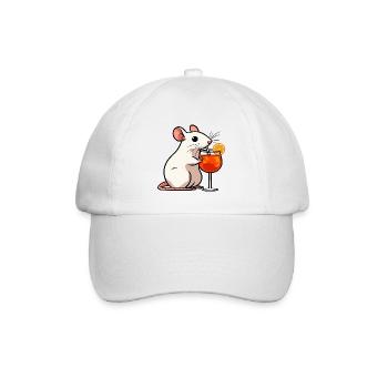 Weiße Ratte Aperitif Aperoli Spritz Campari Drink - Baseballkappe - Weiß/Weiß - Vorne