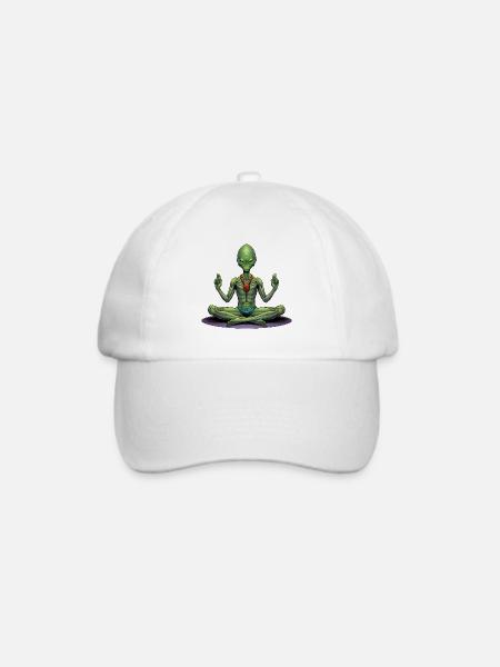 Alien Yogi - Baseballkappe - Weiß/Weiß