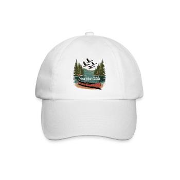 Find Your Wild – Canoe Adventure - Baseballkappe - Weiß/Weiß - Vorne