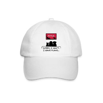 Lustiges Hunde Design - Baseballkappe - Weiß/Weiß - Vorne