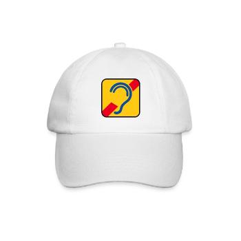 Gehörlos, schwerhörig, Taubheit, Begrenztes Gehör. - Baseballkappe - Weiß/Weiß - Vorne