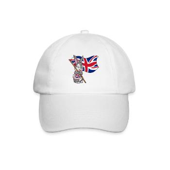 Engländer Hase - Baseballkappe - Weiß/Weiß - Vorne