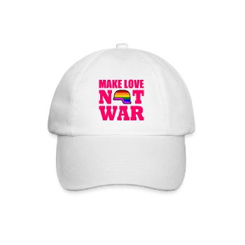Make love not war - Baseballkappe - Weiß/Weiß - Vorne