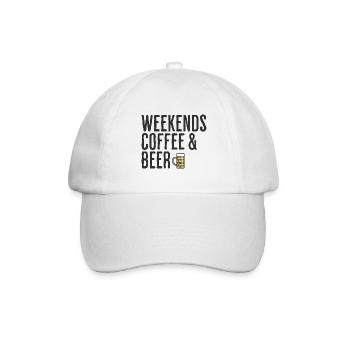Kaffee- und Bierwochenenden Comedy-Wochenende - Baseballkappe - Weiß/Weiß - Vorne