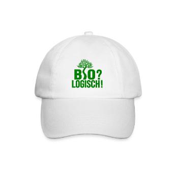 Bio? Logisch! - Baseballkappe - Weiß/Weiß - Vorne
