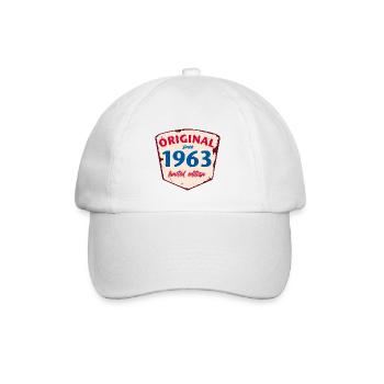 1963 Blechschild - limeted edition - Vintage - Baseballkappe - Weiß/Weiß - Vorne