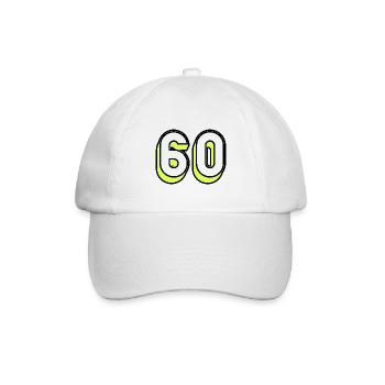 60. 60 JAHRE. 60-JÄHRIGES JUBILÄUM. JUBILÄUM 60 JAHRE - Baseballkappe - Weiß/Weiß - Vorne