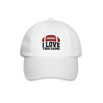 LOVE THIS GAME, AMERICAN FOOTBALL - Baseballkappe - Weiß/Weiß - Vorne
