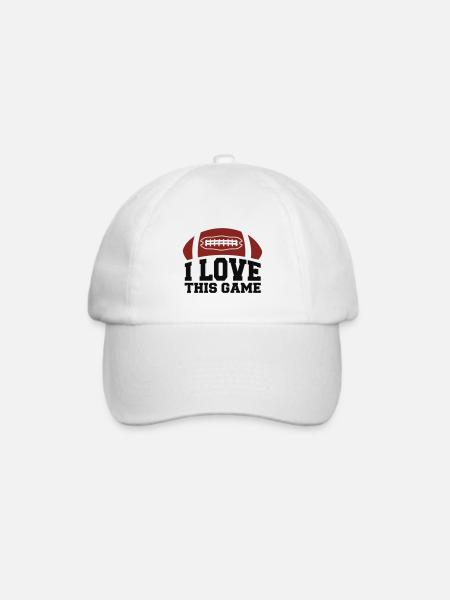 LOVE THIS GAME, AMERICAN FOOTBALL - Baseballkappe - Weiß/Weiß