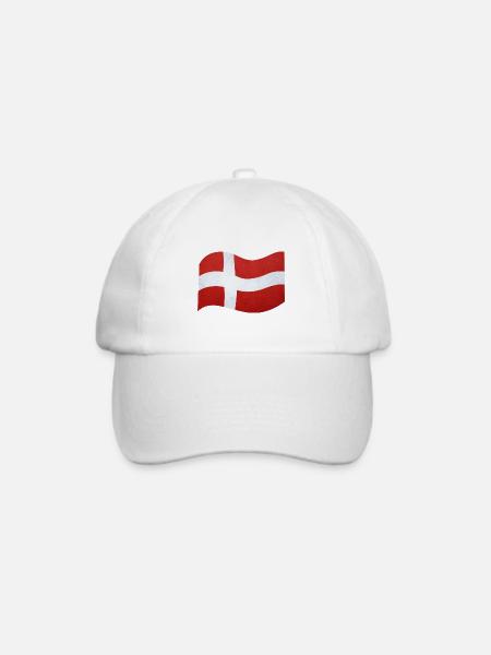 Dänemark - Baseballkappe - Weiß/Weiß