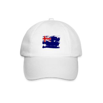 Australien Flagge Down Under Australische Fahne - Baseballkappe - Weiß/Weiß - Vorne